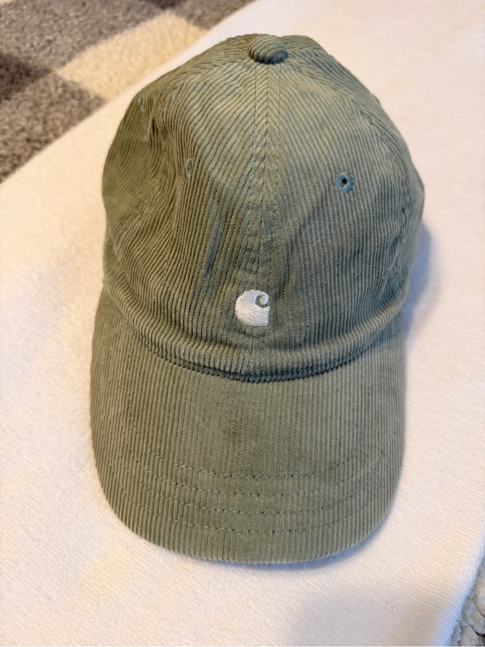 Carhartt Olive Green Corduroy Logo Cap